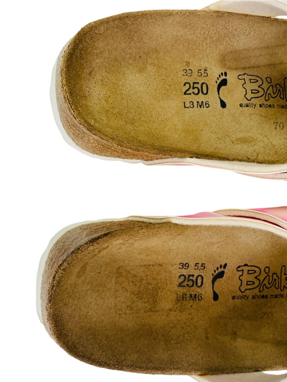 Birkenstock Birki’s Solina Suede Pink/Purple Sandals Size L8 M6 - Picture 4 of 7